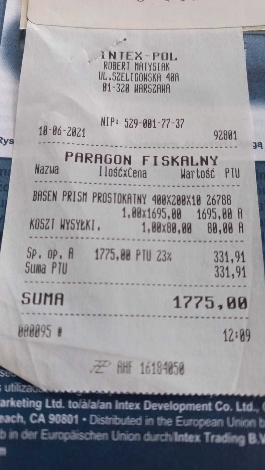 basen ogrodowy  4x2x1