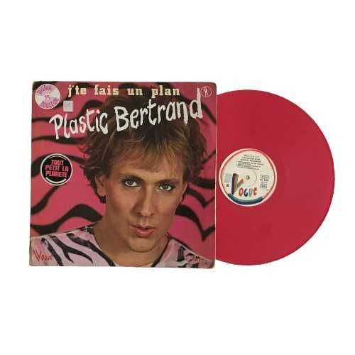 Disco anos 70 vinil colorido vermelho Plastic Bertrand LP album rock