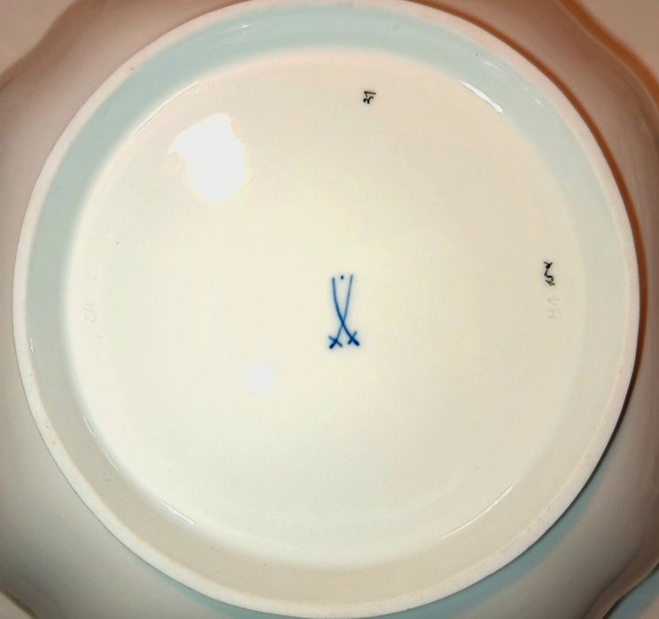 Duża misa na owoce Meissen winorośl