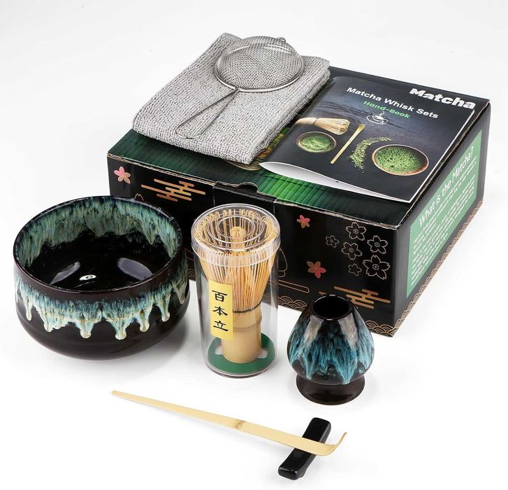 Zestaw Prezentowy Do Matchy 7 Częściowy Akcesoria Trzepaczka Misa