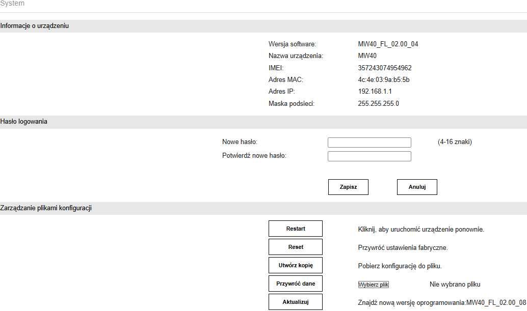 Kieszonkowy router LTE/WiFi  Alcatel Airbox MV40V na kartę SIM.