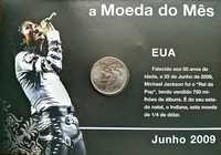 *'Michael Jackson, 1/4 Dólar, Estado Indiana