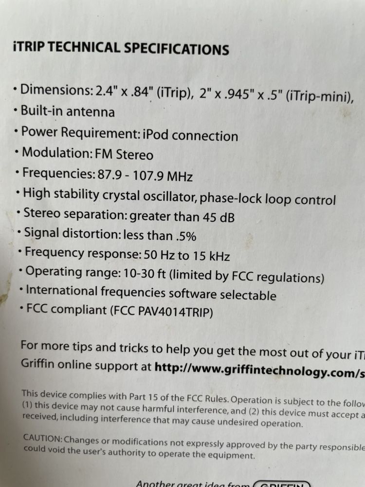 Transmissor FM para iPod