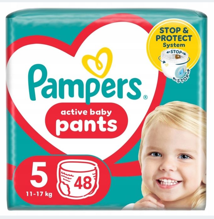 240 sztuk Pampers Pants Activ Baby Pieluchomajtki rozmiar 5
