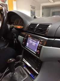 Rádios novos BMW e46 gps dvd bluethoot entradas sd usb