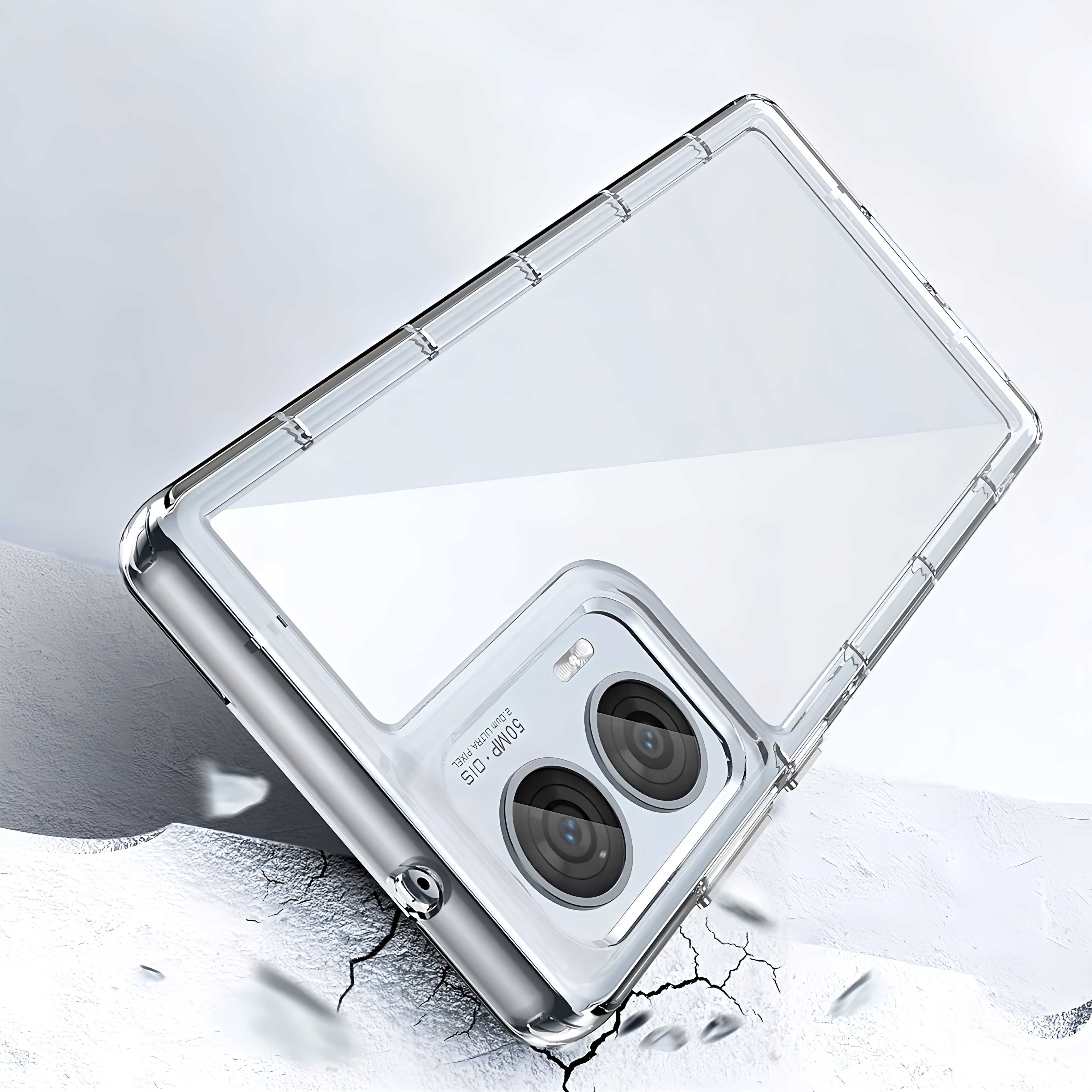 Etui ELEVATE HEXAGON do Motorola Edge 50 Fusion - Clear HD