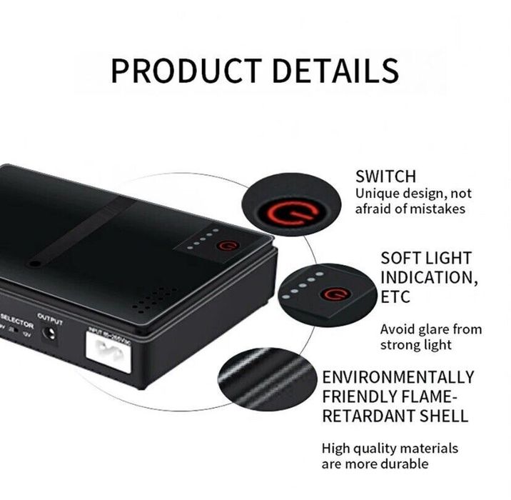 Міні UPS ДБЖ для роутера джерело безперебійного живлення 5/9/12V