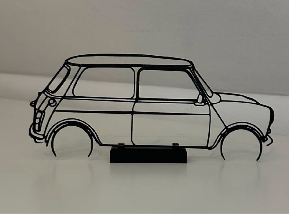 Quadro - Silhueta Minnie Cooper MK1