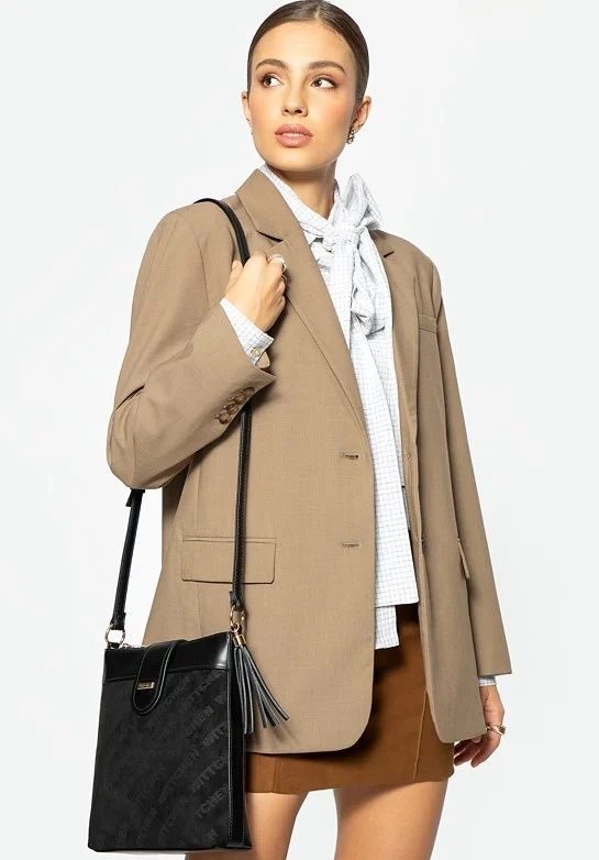 Wittchen torebka czarna crossbody torebka listonoszka ekoskóra