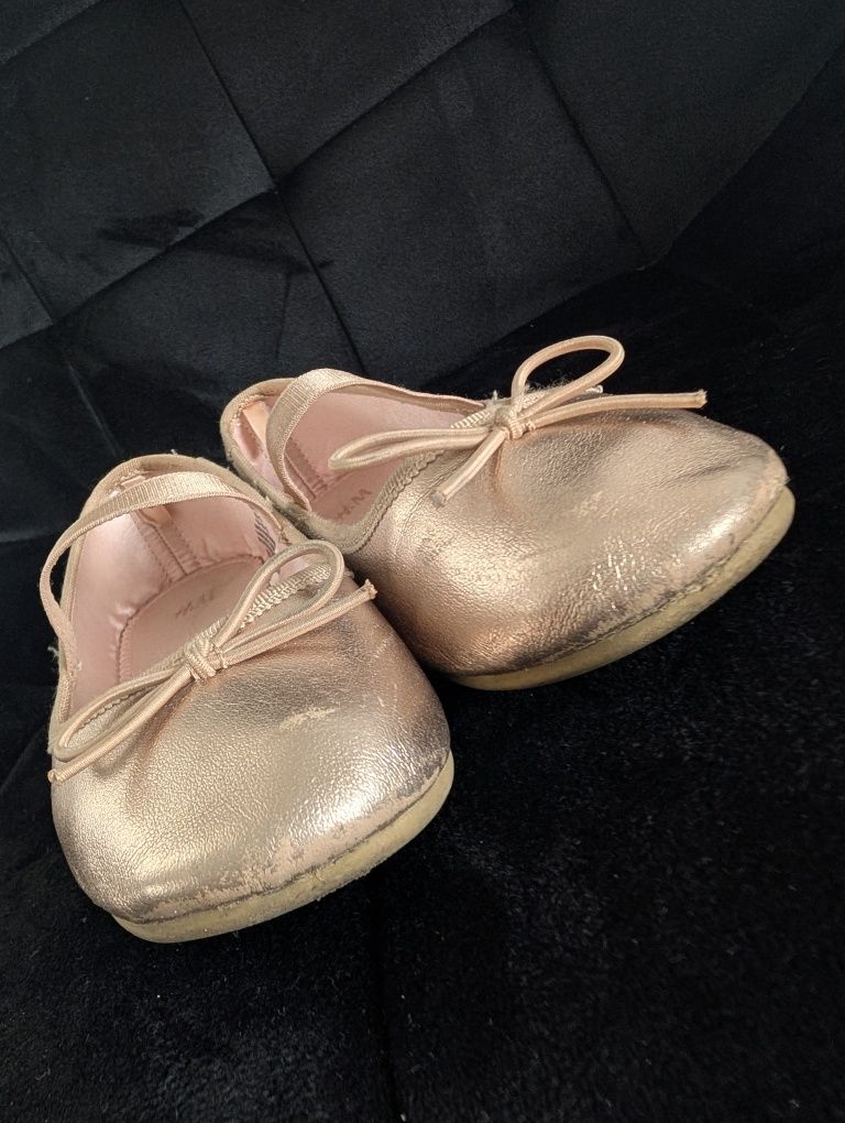 Złote baletki baleriny buty h&m rozmiar 31