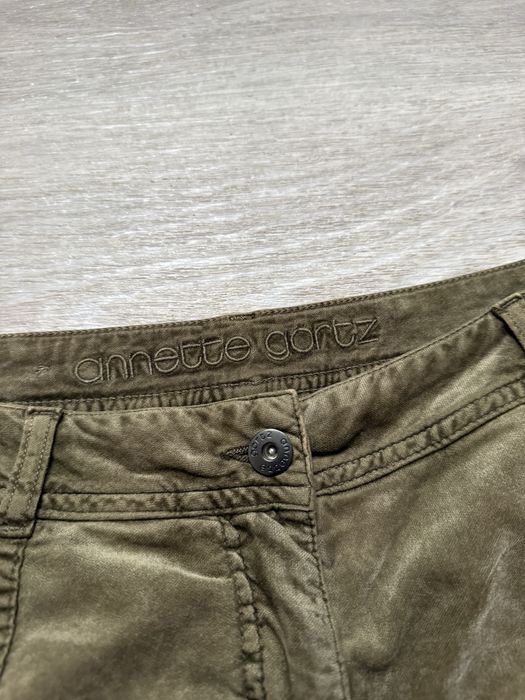 Жіночі штани брюки annette gortz хл розмір велюрові штани хакі колір