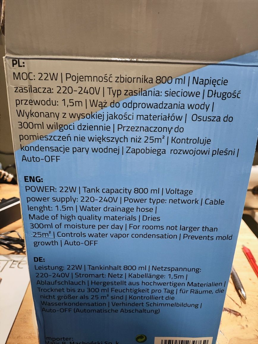 Osuszacz powietrza DH-800