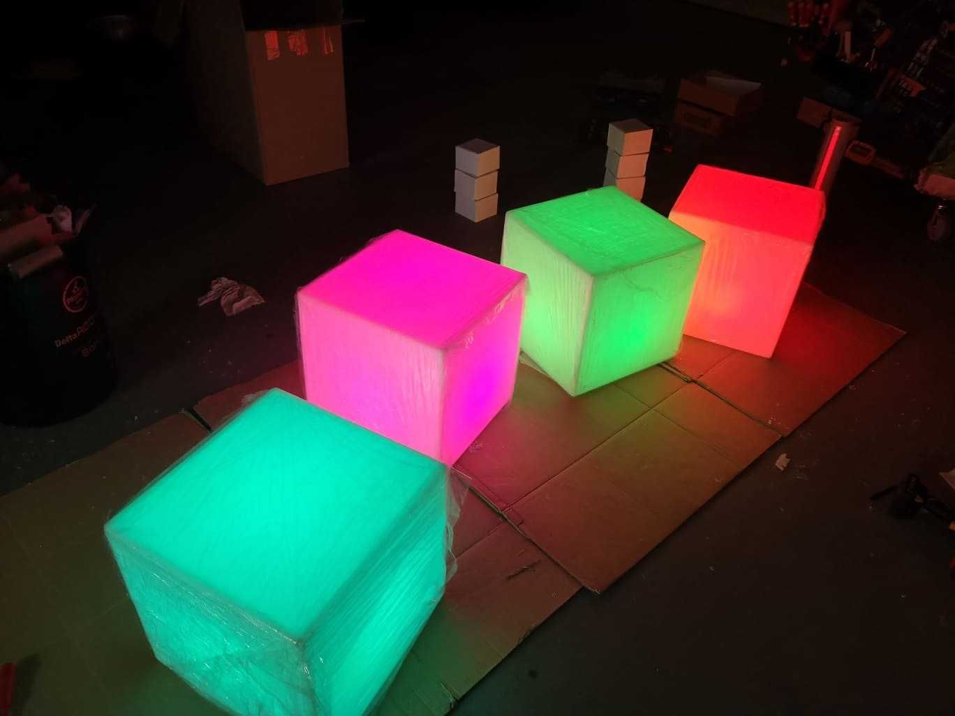 iluminação decorativa cubo led