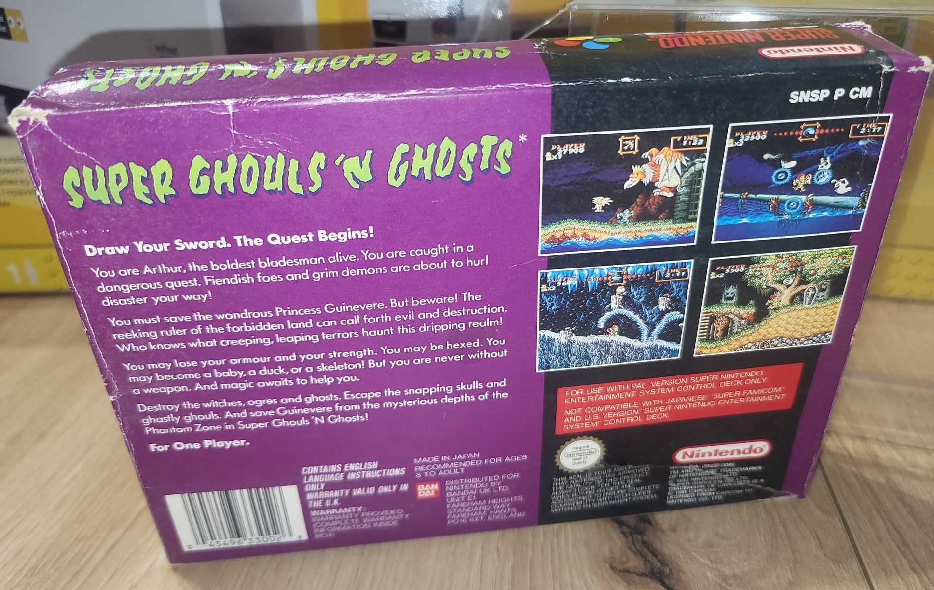 Gra Super Ghouls n Ghosts NINTENDO SNES - DB- stan Komplet +Protektor