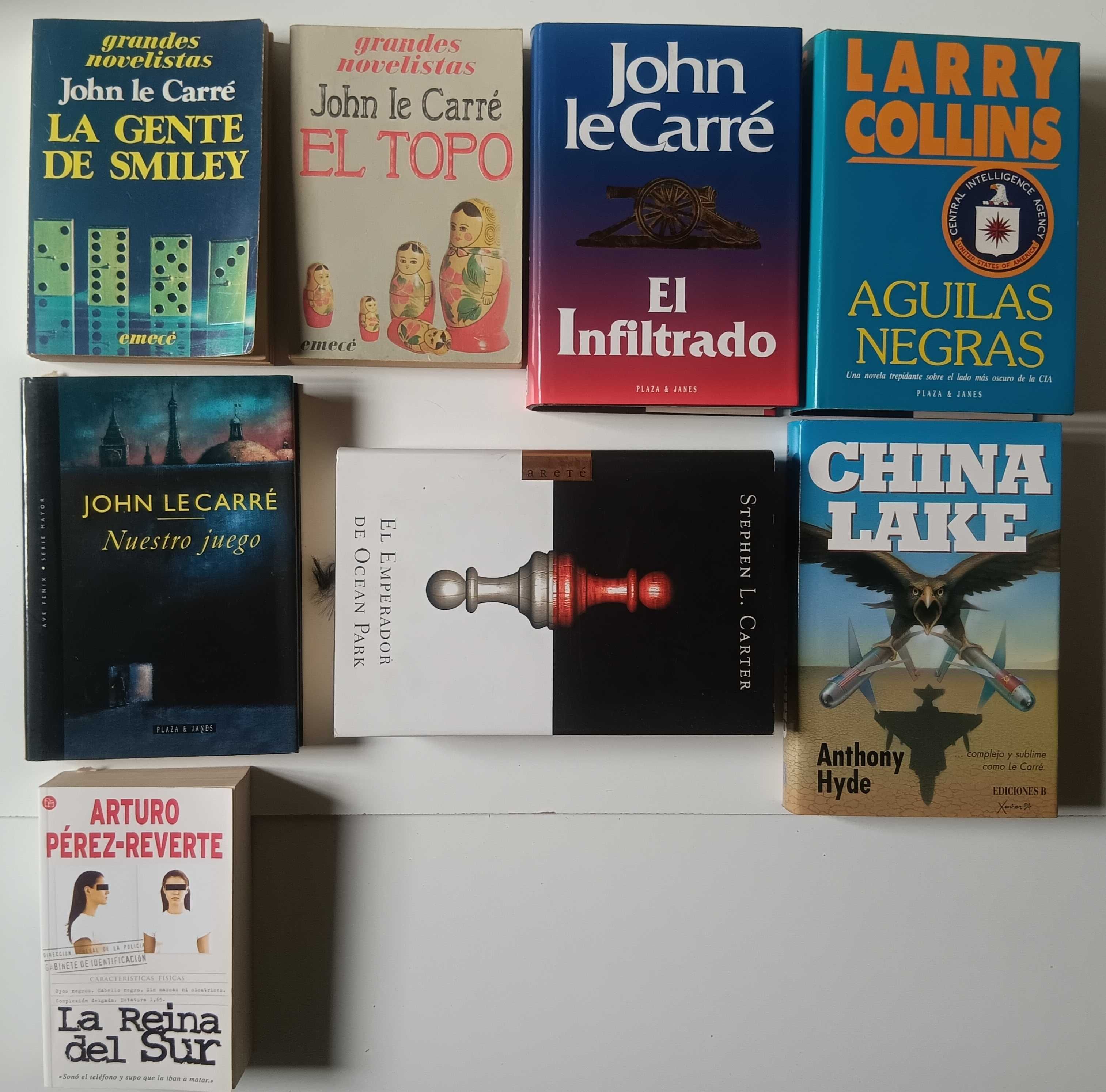Ken Follett, Tom Clancy, John Le Carré e outros escritos em espanhol