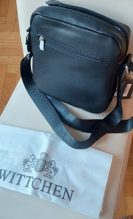 WITTCHEN męska listonoszka z ekoskóry czarna