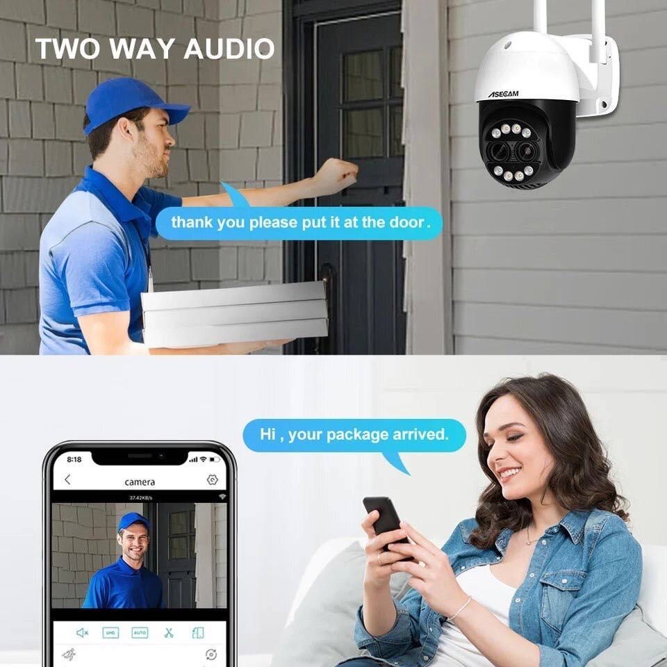 Вулична WiFi поворотна IP камера відеоспостереження 8mp,zoom x8