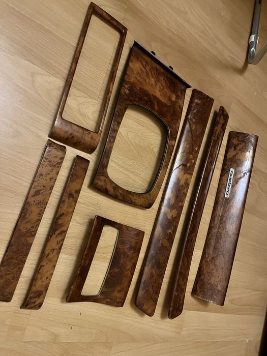 Komplet dekorów 2 DIN Audi A6 C5 drewno, S6 Quattro listwy