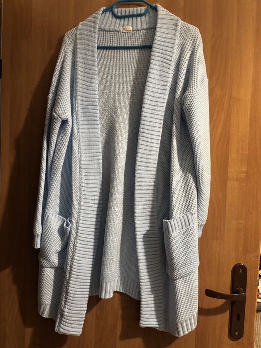 Sweter Kardigan damski niebieski