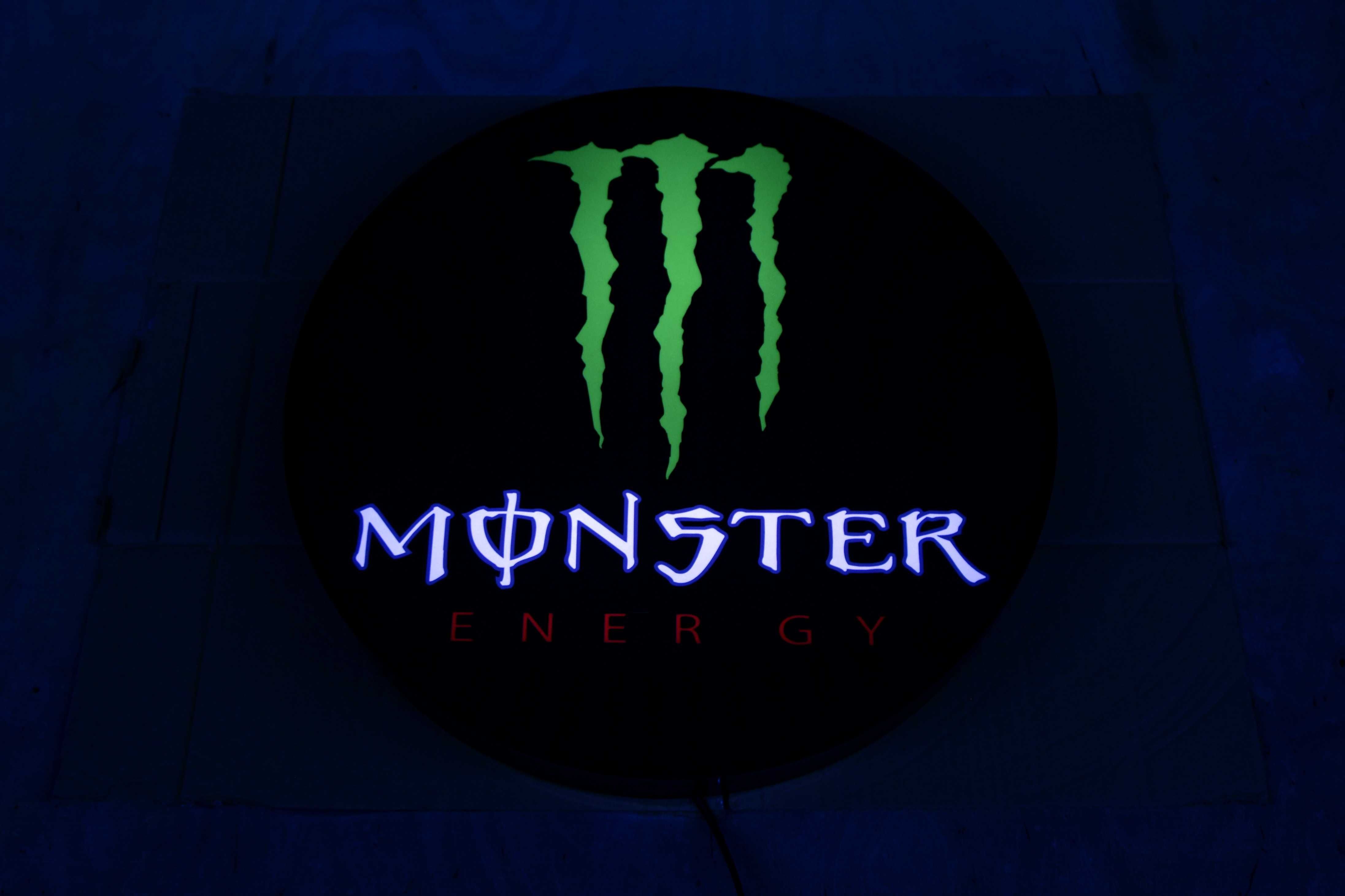 LED Neon MONSTER ENERGY, Reklamy na zamówienie, Kaseton z Logo, Szyld