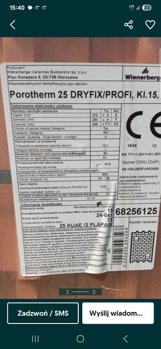 Porotherm 25 Pustak ceramiczny