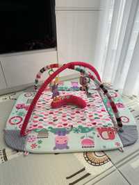 Розвиваючий дитячий килимок + манеж з брязкальцями