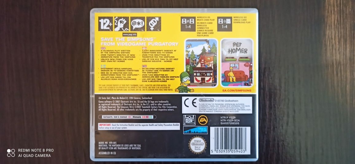 Gra The Simpsons Game na konsole Nintendo DS