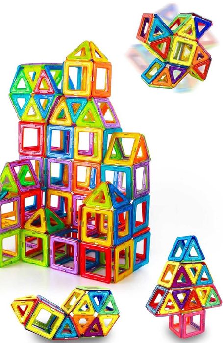 Duże klocki magnetyczne Konstrukcyjne Duże elementy dla maluchów
