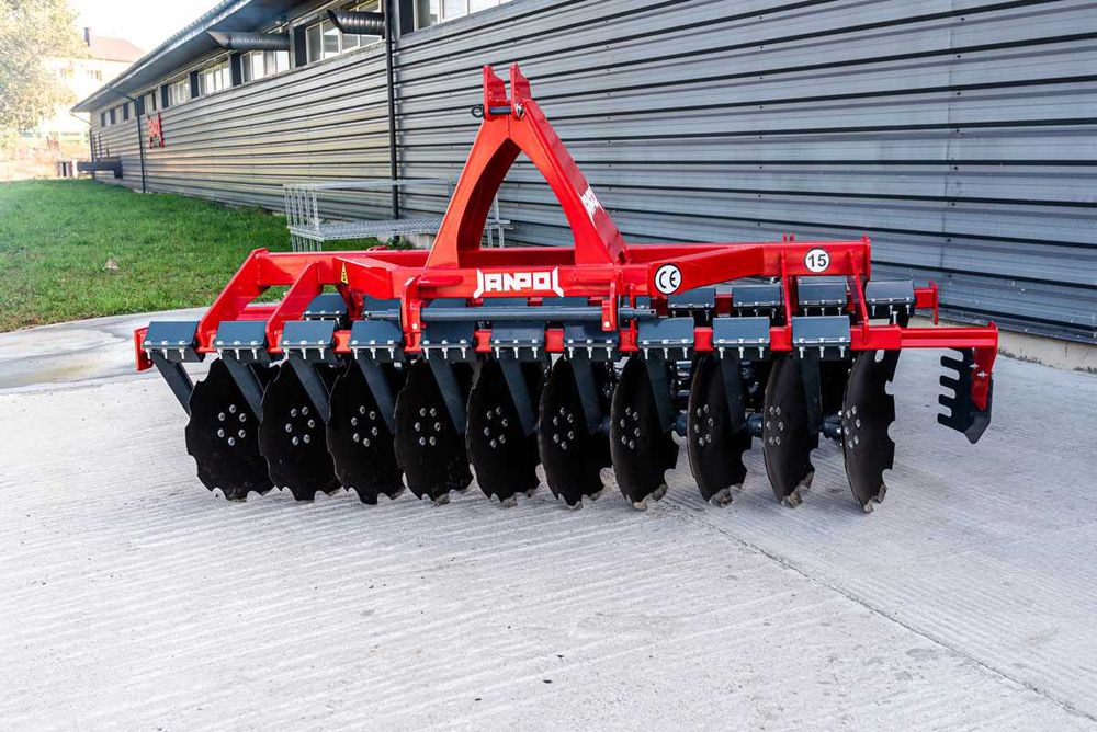 Wyprzedaż!! Brona talerzowa MEDIUM 3,0m 560mm wał JANPOL