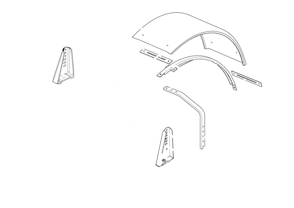 Claas Arion - uchwyt, wspornik, mocowanie błotników przednich, błotnik