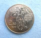 Moeda de € 2.50 C.M. Futebol África do Sul 2010 nova
