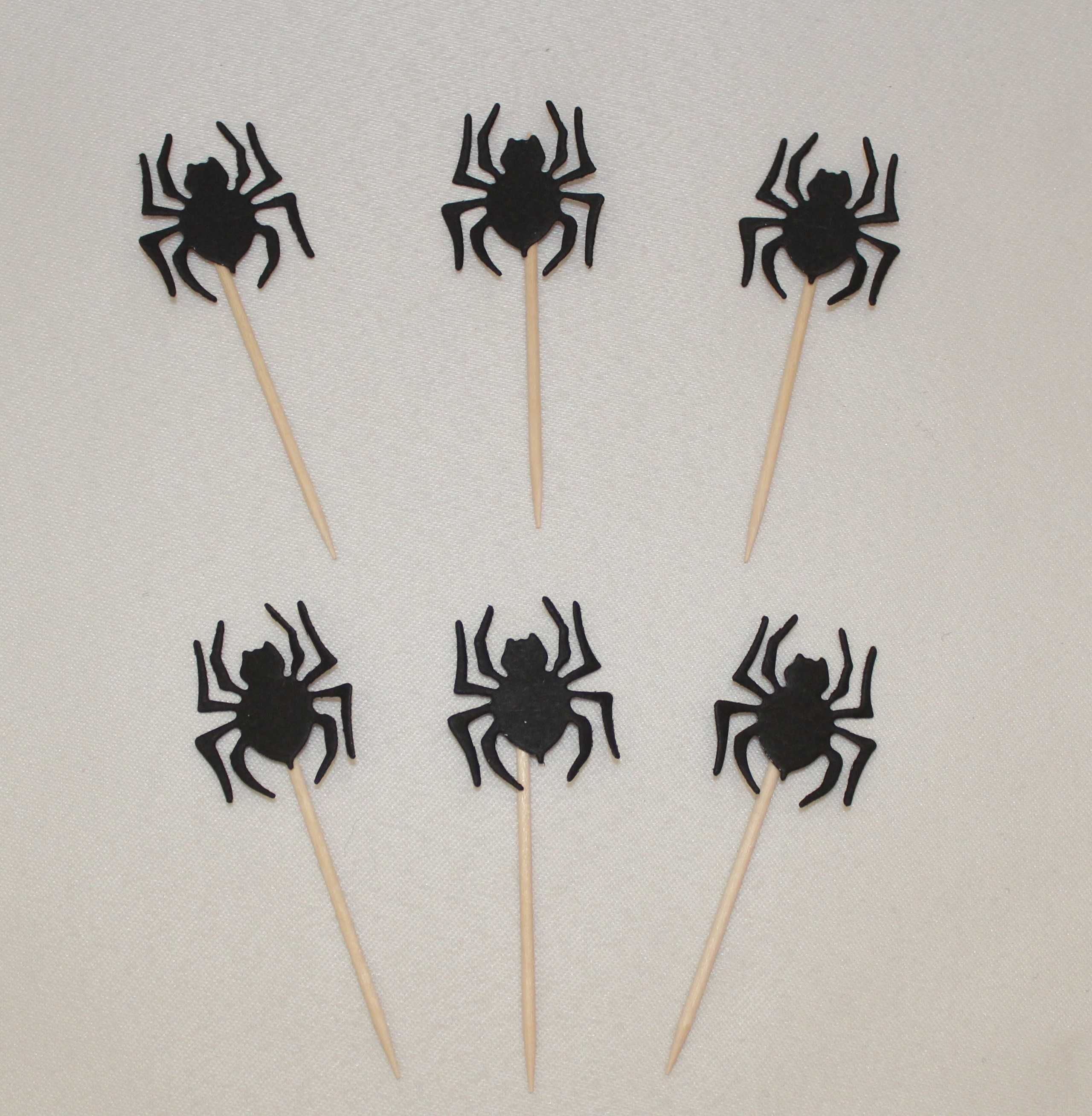 6x Pikery papierowe straszne pająki pajączki tarantula Spiderman