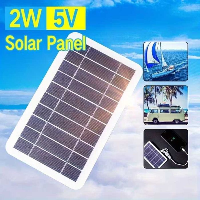 Painel Solar Portátil Usb 2w 5v-novo na caixa