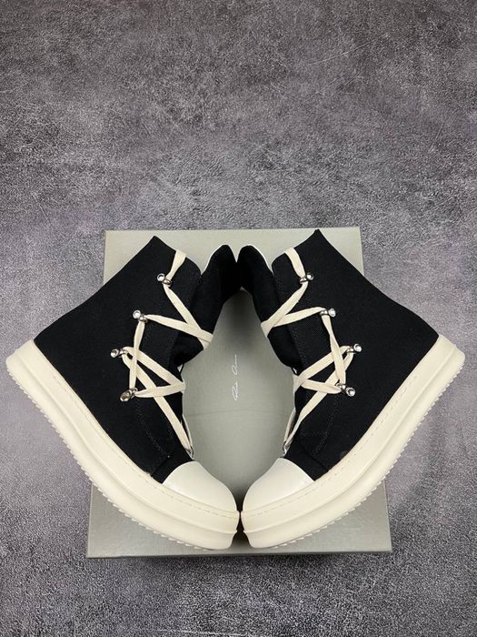 Rick Owens Hexagram Ramones Low Black White