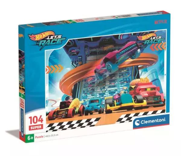 Puzzle 104 Super Kolor Hot Wheels. Clementoni