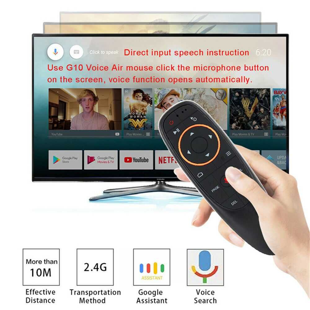 CMD014 - Comando Wireless Air Mouse com microfone Smart TV