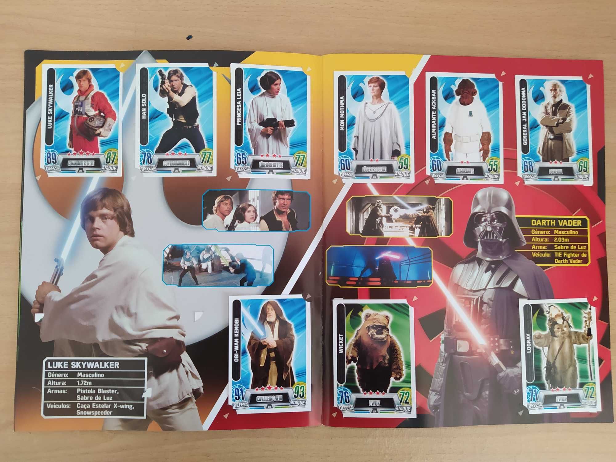 Caderneta COMPLETA Star Wars Force Attax