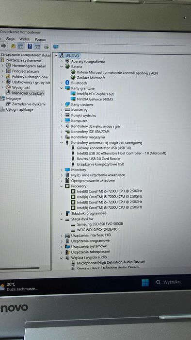 Lenovo Ideapad 510-15IKB i5 20GB SSD 516/HDD 1 Tb GeForce940Mx