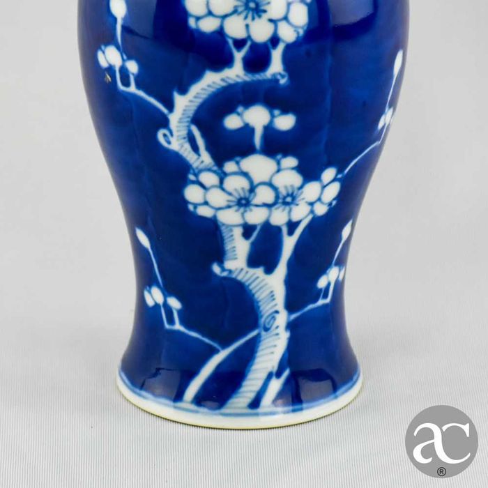 Jarra Porcelana China, Azul-Cobalto, Decoração Flor de Amendoeira nº 2