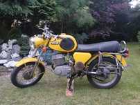 MZ ts 250, na chodzie, jeżdżąca.