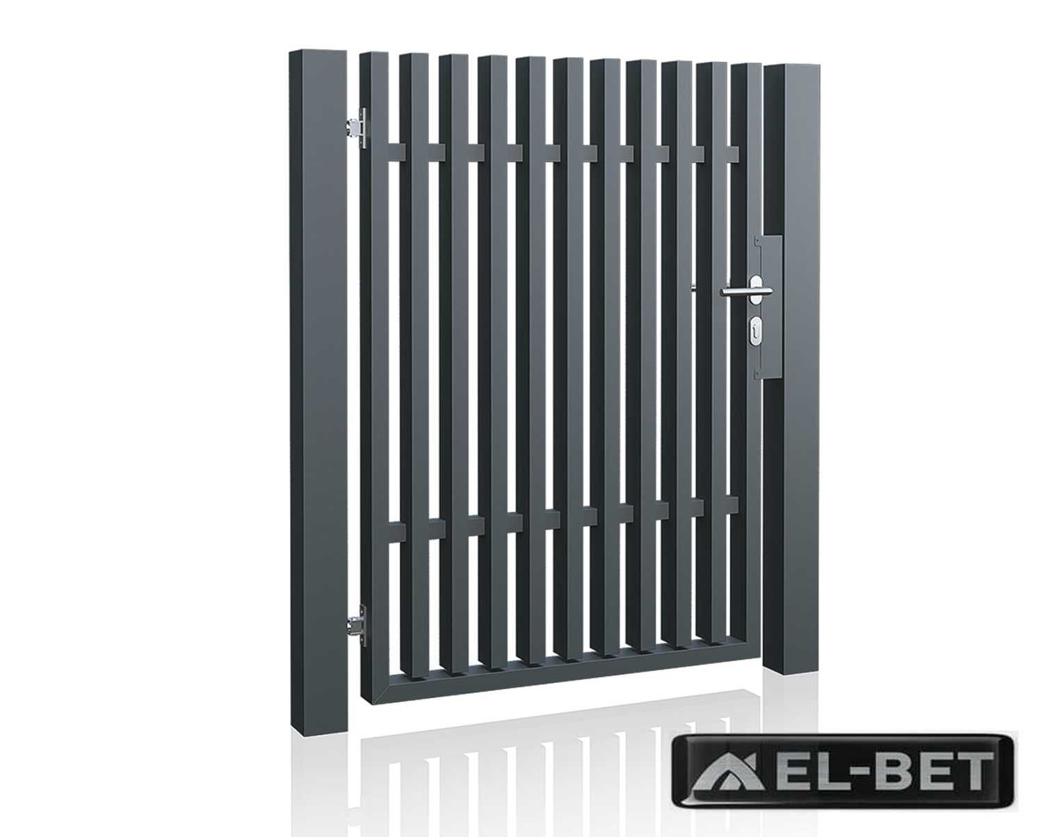 Ogrodzenia aluminiowe nowoczesne pionowe - 80x40 aluminium