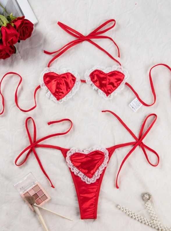 Lingerie sexy corações
