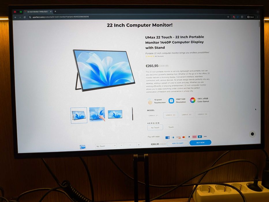 UPerfect Umax 22 Touch - Monitor Portátil 2.5k