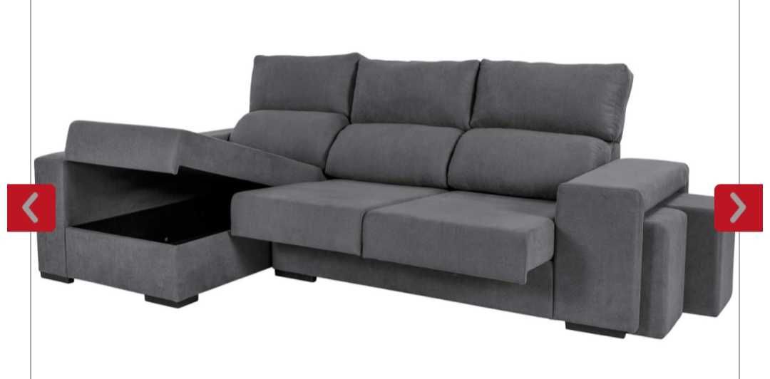 Ofereço sofá 3 lugares com chaise longue