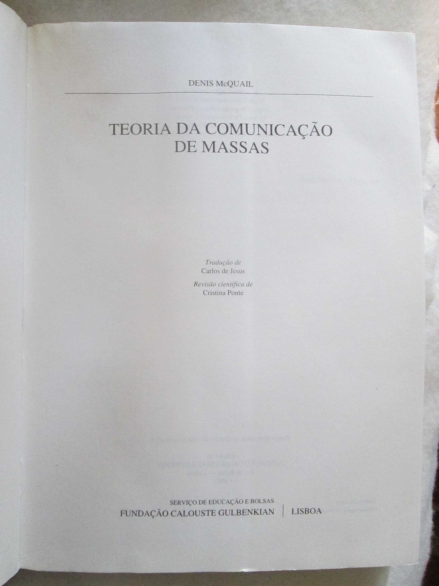 Teoria da Comunicação de Massas, de Denis McQuail