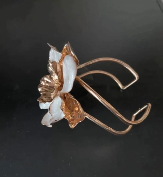 Bransoletka vintage kwiat