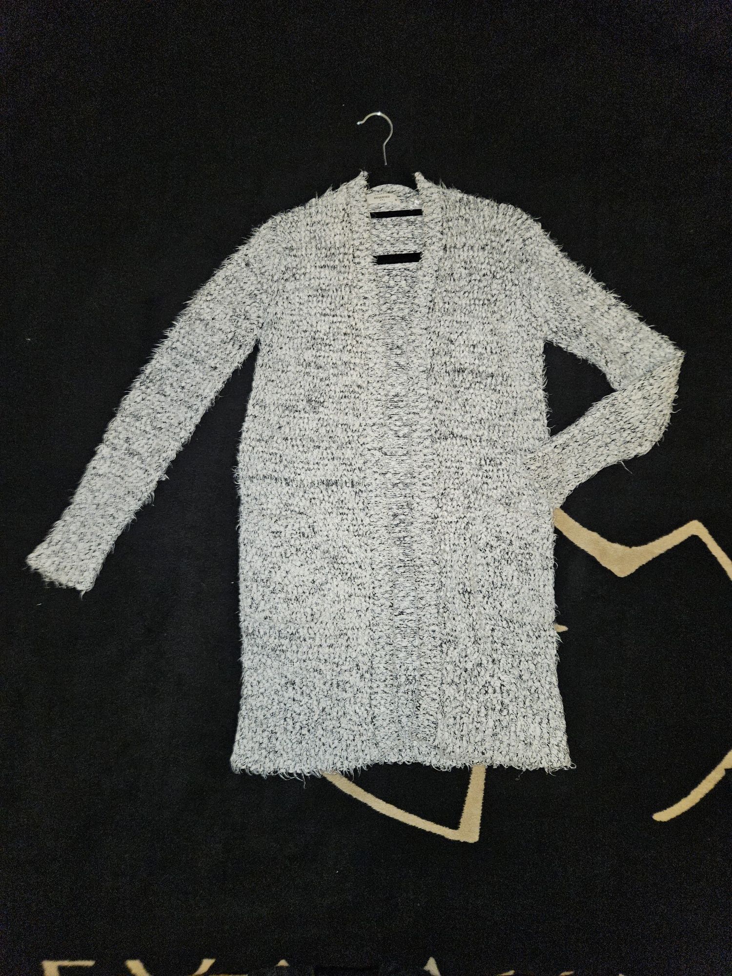 Długi sweter rozpinany Reserved r. 38 r. M jak nowy