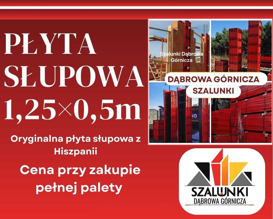 Szalunki słupowe filarowe hiszpańskie stemple płyty budowlane