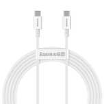 Kabel Baseus CATYS-C02 USB-C - USB-C QC FCP 100W 5A 2m biały