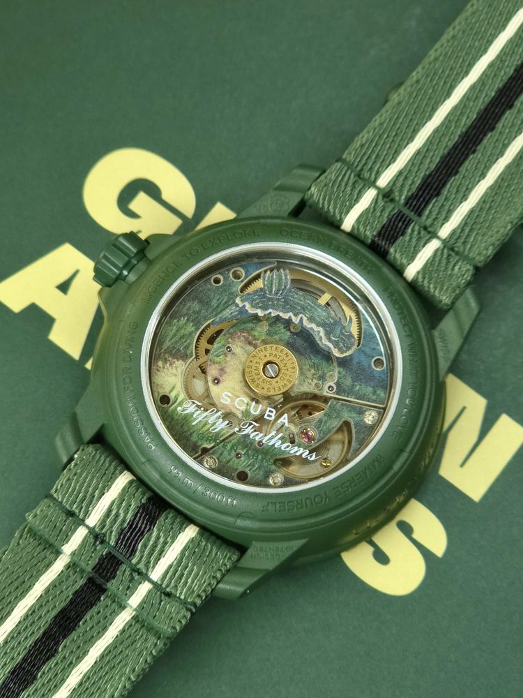 Swatch Blancpain Scuba Fifty Fathoms Green Abyss новий! В наличии Киев
